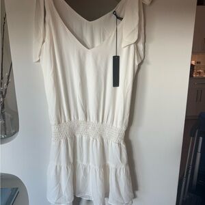 Krisa off white dress with cinch waist size small
